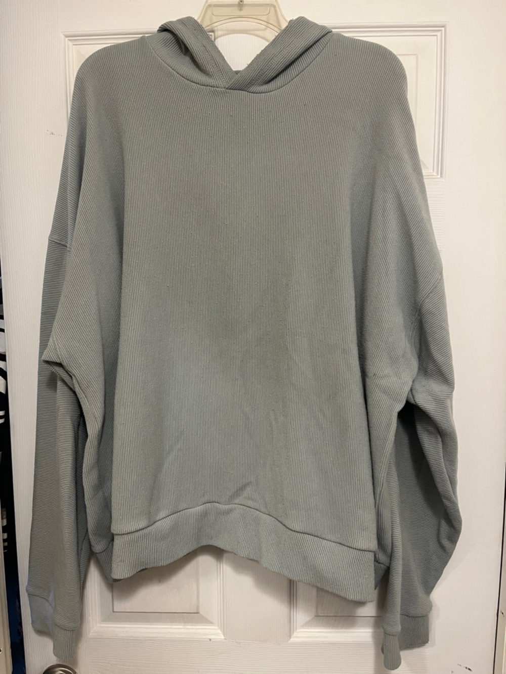 Men’s Lightweight Waffle-Knit Hoodie - Sage Green 2XL